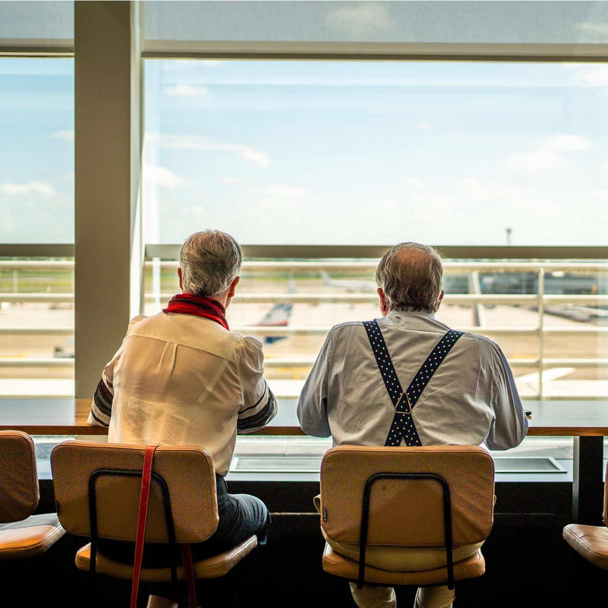 People watching planes at Brussels Airport