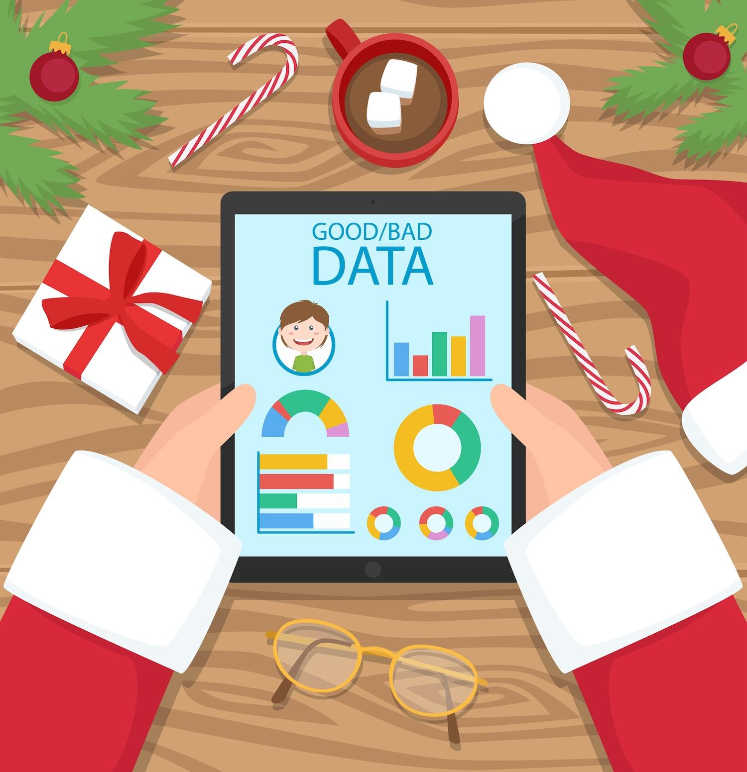 Illustration with santa dashboard