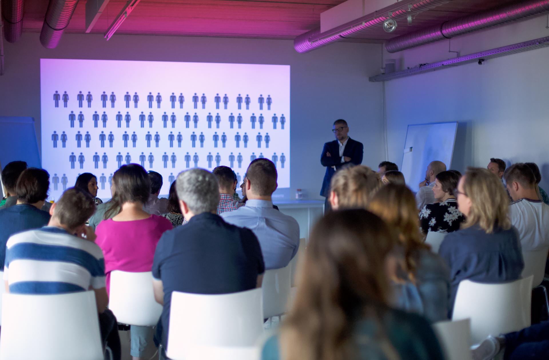 people attending a presentation