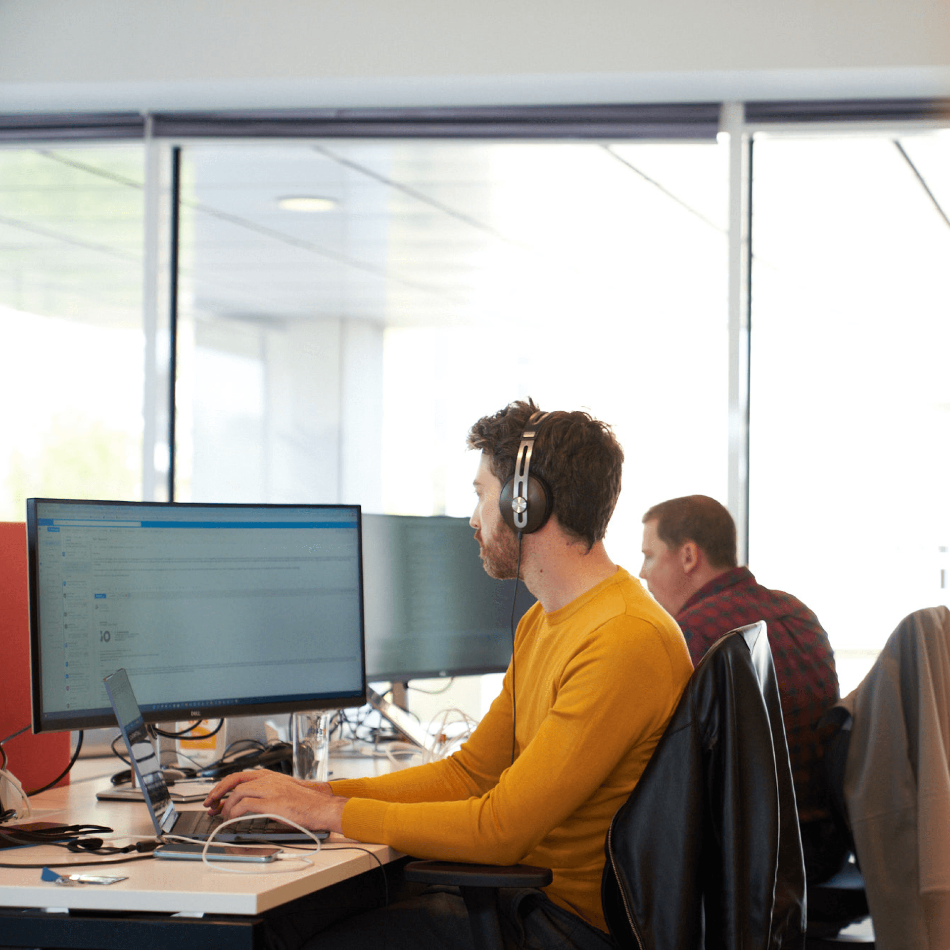 Colleague working at a desk