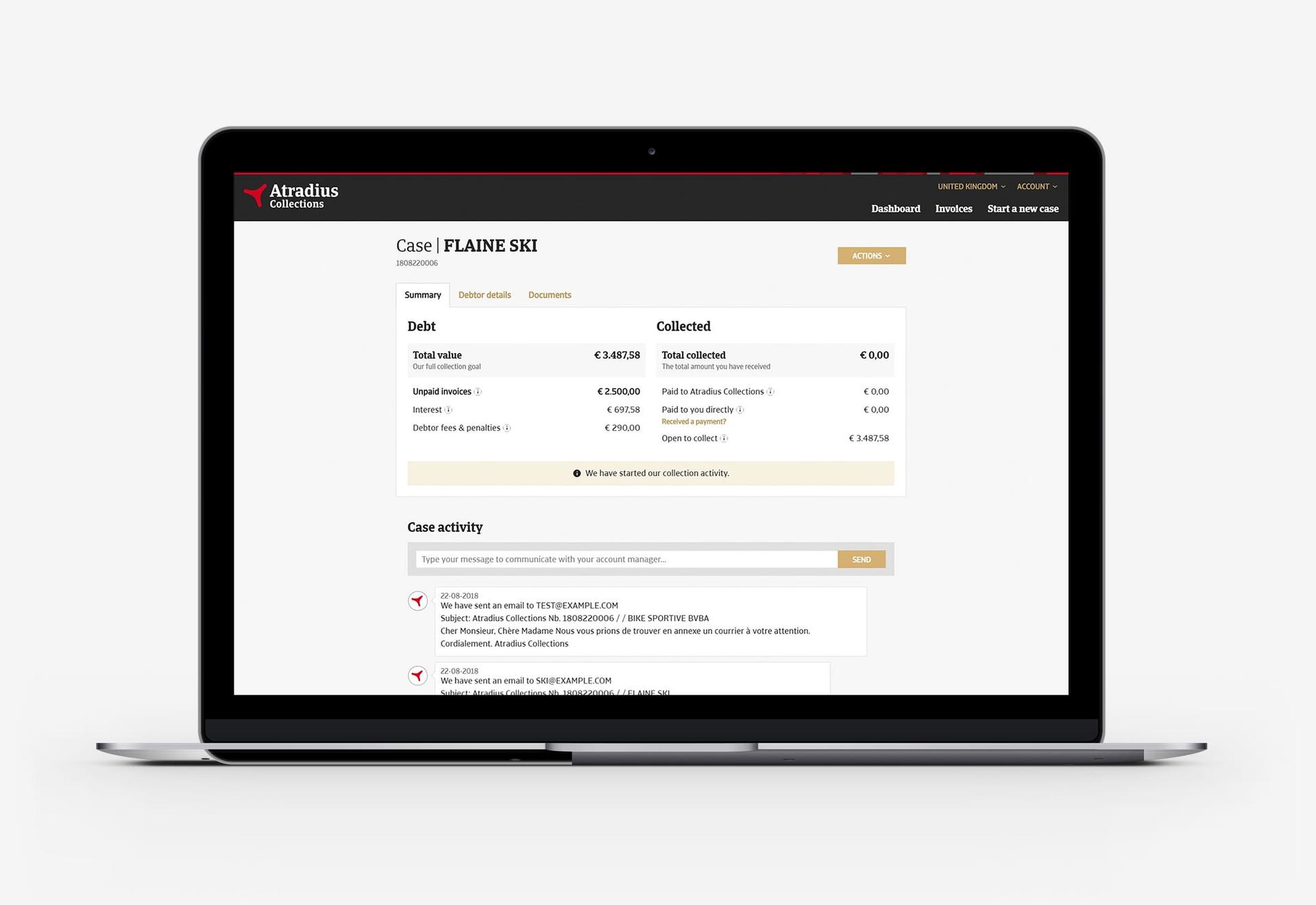 website Atradius collection