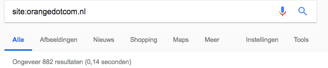 Een zoekopdracht naar orangedotcom.nl