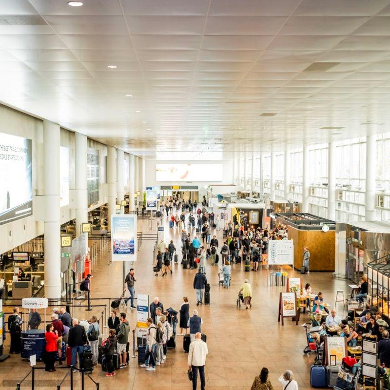 Brussels Airport departure hall