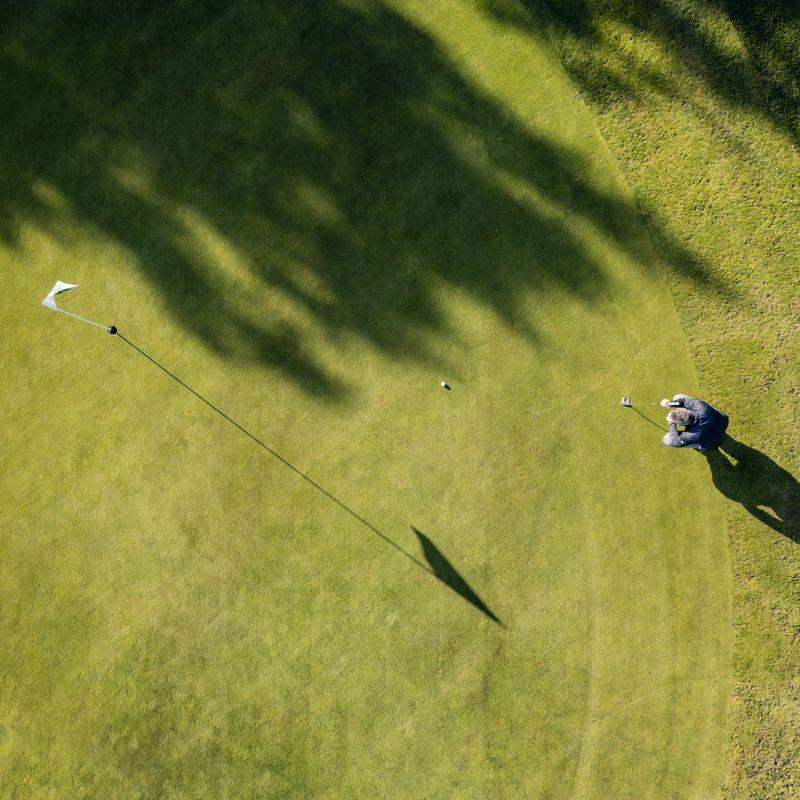 golf green from above